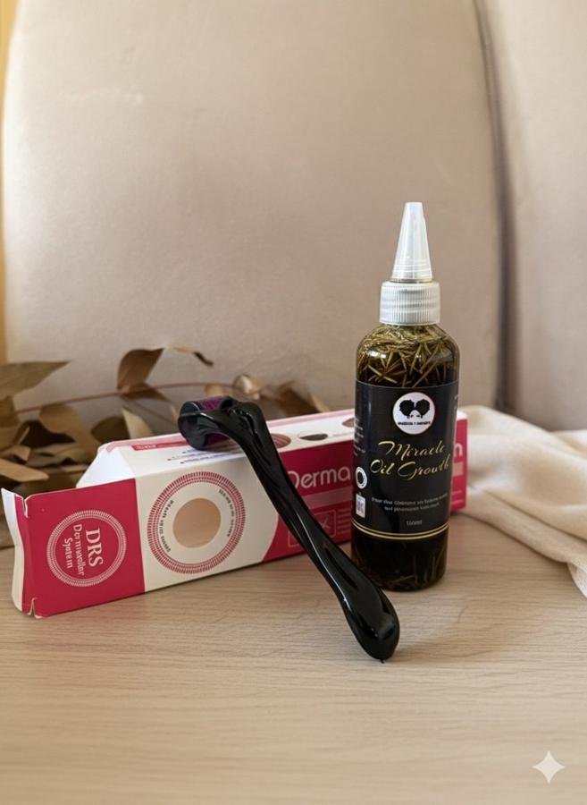 Duo Derma Roller & Huile Miracle Extra Pousse — kit cheveux crépus